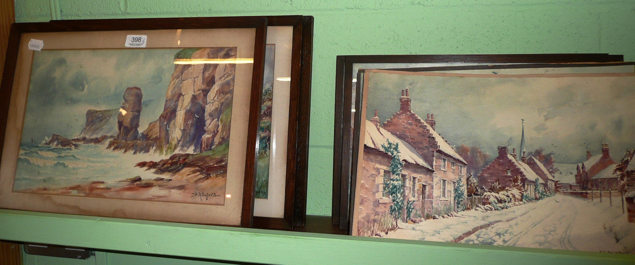 Tennants Auctioneers: A set of eight topographical views by D R Sellars