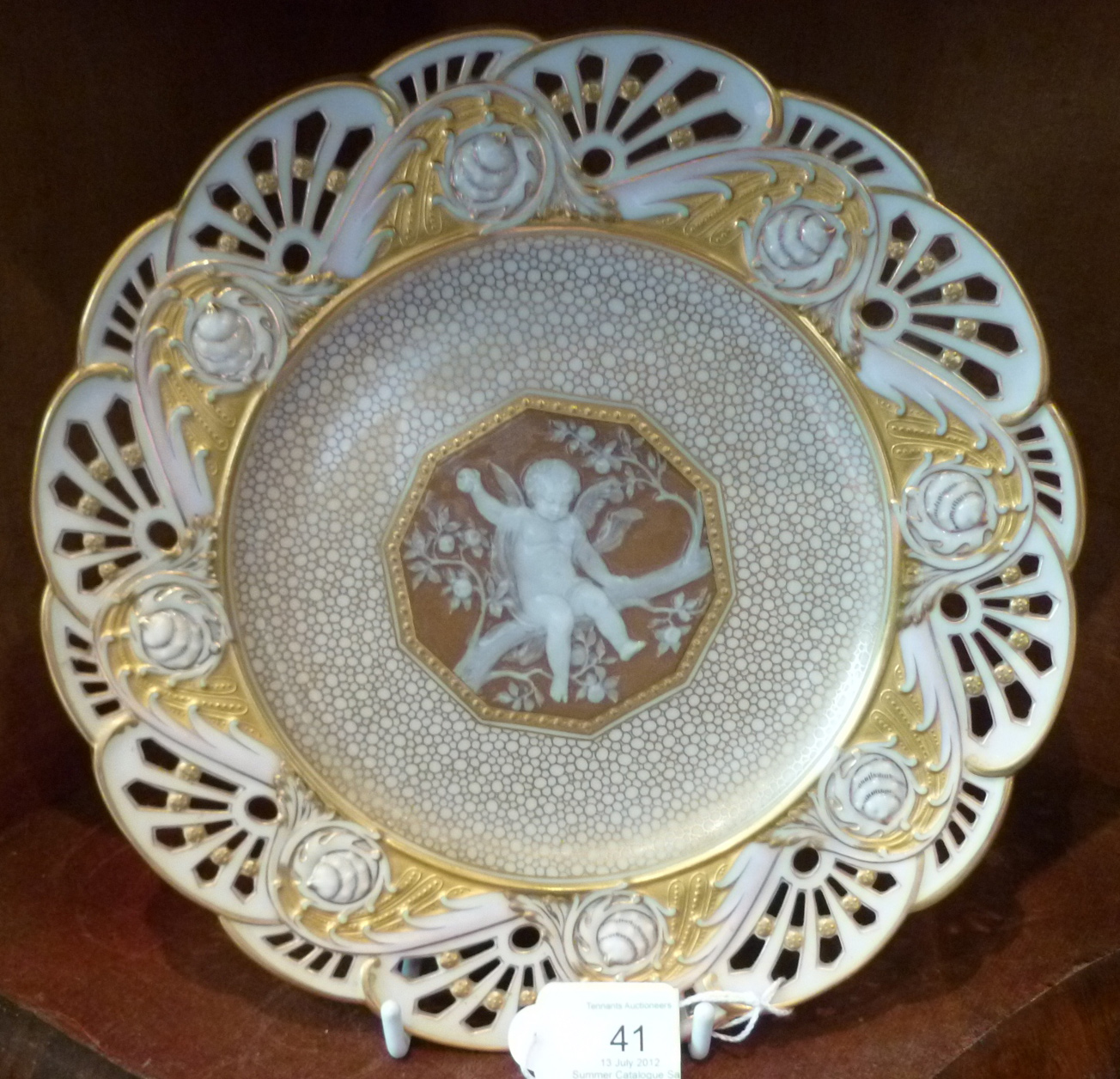 Tennants Auctioneers: A Minton Pâte-sur-Pâte Plate